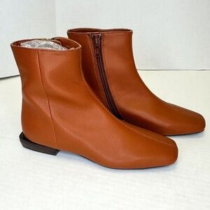Paolo Linea Western Brown Rad Booties Size 4 1/2